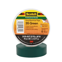 3m Scotch® 35超優質型 電氣絕緣膠帶, 多色可選, 3/4 x 66 ft
