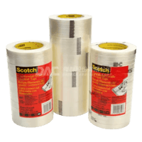 Scotch® 玻璃纖維絲膠帶 897, 760 mm x 45 m, 4捲/箱【PE材質卷軸】