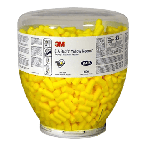3M™ E-A-Rsoft™ Yellow Neons™ 發泡式耳塞 補充包 391-1004, 2000 副/箱