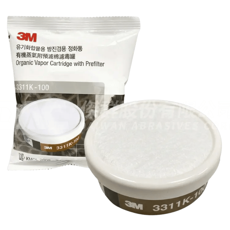 3M 3311K-100 單罐式有機蒸氣濾棉濾毒罐