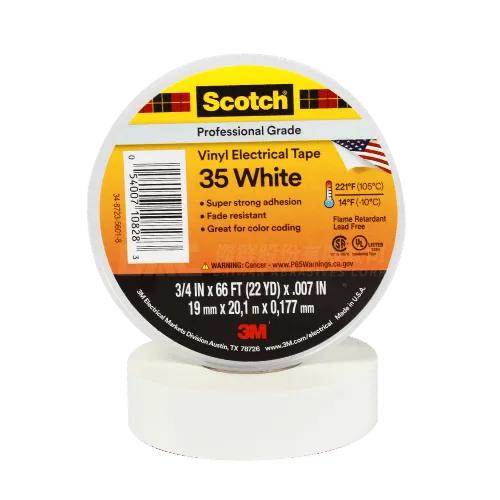 3m Scotch® 35超優質型 電氣絕緣膠帶, 多色可選, 3/4 x 66 ft