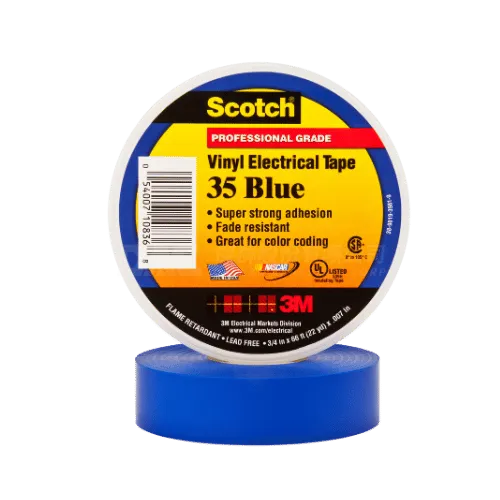 3m Scotch® 35超優質型 電氣絕緣膠帶, 多色可選, 3/4 x 66 ft