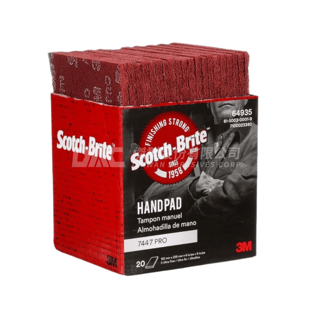 3M™ Scotch-Brite™不織布手研磨片 7447 Pro