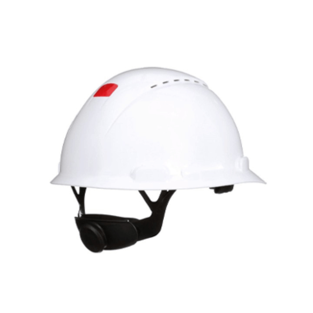 3M™ SecureFit™ Hard Hat H-701SFV-UV, White, Vented, 4-Point Pressure Diffusion Ratchet Suspension, with UVicator, 20 ea/Case