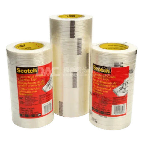Scotch® 玻璃纖維絲膠帶 897, 760 mm x 45 m, 4捲/箱【PE材質卷軸】