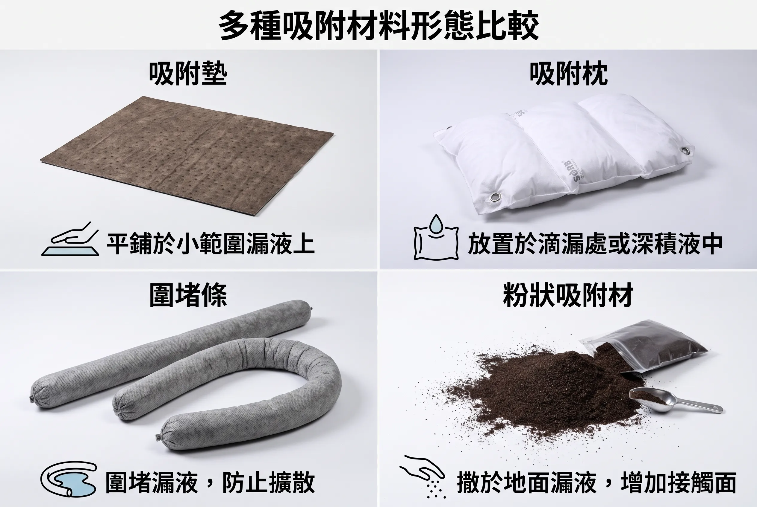 緊急洩漏吸附材料比較_DAC傑群